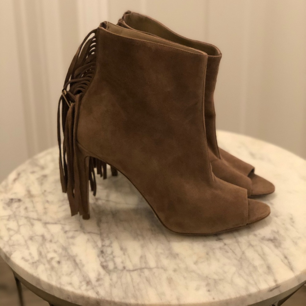 Burberry Suede Fringe Booties